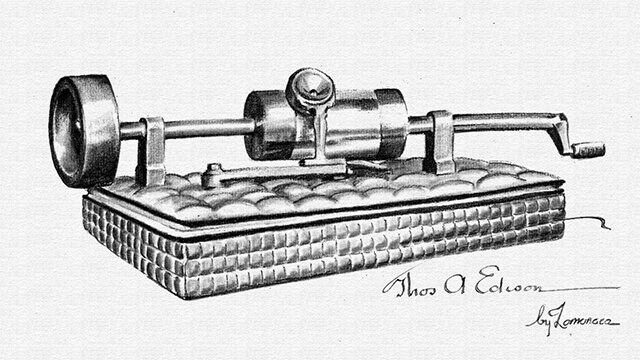 Invención del fonógrafo de Thomas Edison