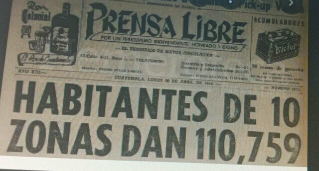 Publicación de Resultado del Censo