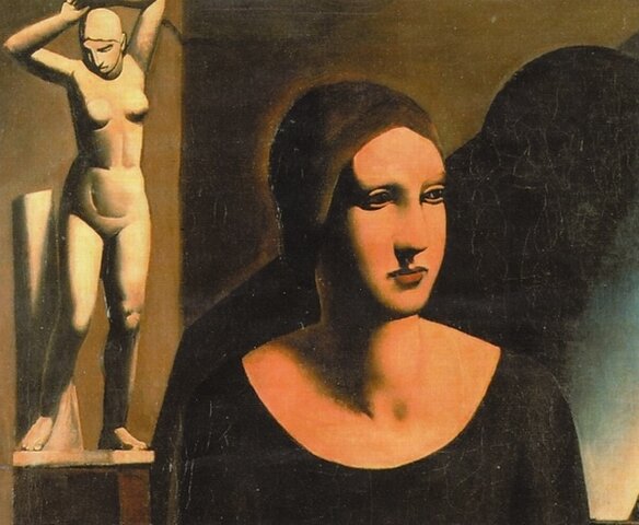 Obra fascista: L'Allieva(El estudiante) del artista Mario Sironi.