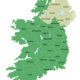 County map of ireland and northern ireland