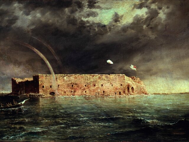 Fort Sumter was attacked by Confederate guns