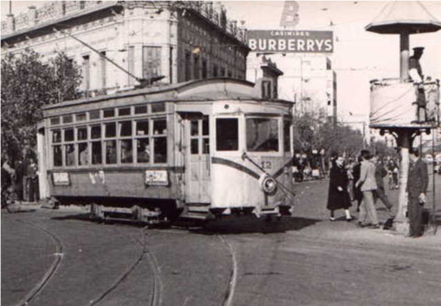 aparición de los primeros tranways eléctricos