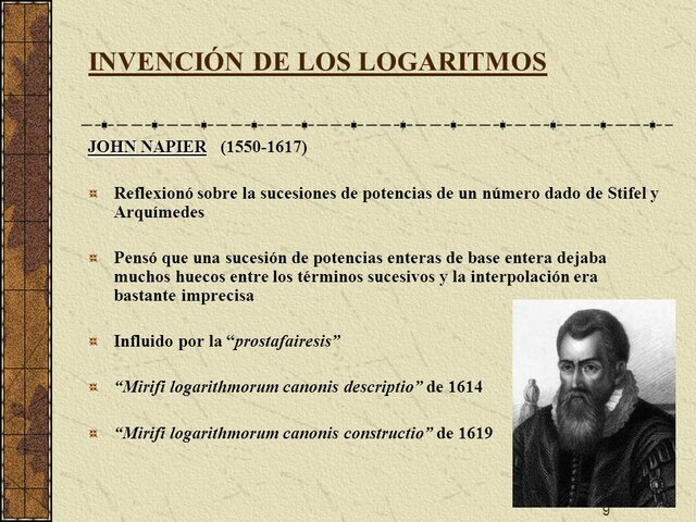 John Napier introduce los logaritmos