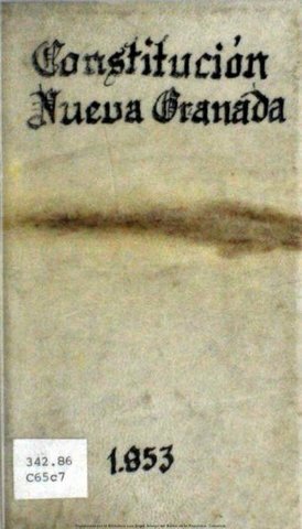 Carta constitucional de la República de la Nueva Granada. May/21/1853