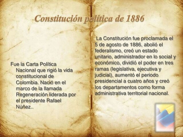 Constitución de la República de Colombia. Agos/4/1886
