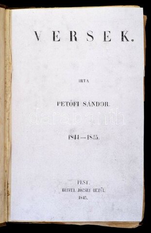 Versek című kötetének megjelenése