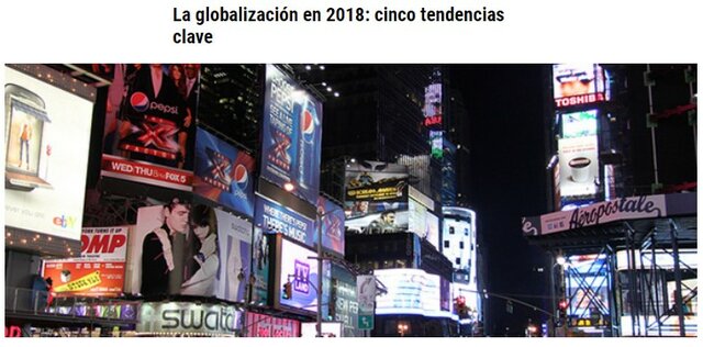 La Globalización en 2018: Cinco Tendencias Clave