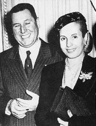 Eva meets Juan Perón