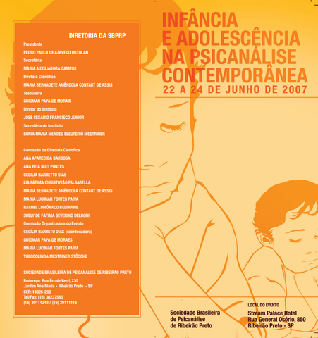 Simpósio: Infância e Adolescência na Psicanálise Contemporânea