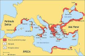 Colonias griegas por todo el Mediterráneo