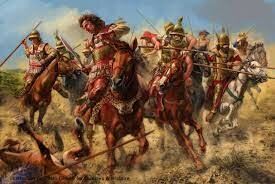 Filipo, rey de Macedonia derrota a los griegos en la batalla de Queronea