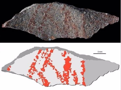 70.000 a. C. - Dibujos geométricos en rocas