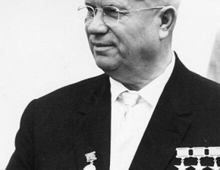 Nikita Khrushchev denounces former leader Joseph Stalin