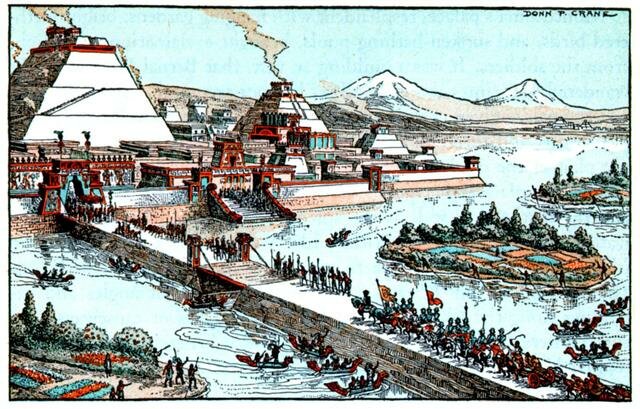 Flood in the city of Tenochtitlan
