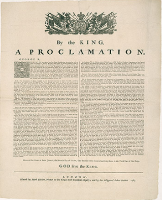 La proclamation royale