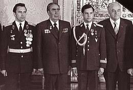 Leonid Brezhnev becomes president of the Soviet Union.