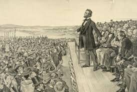 Lincoln delivers Gettysburg Address
