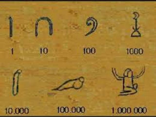 3100 a. C. - Primeros sistemas de numeración decimal en Egipto