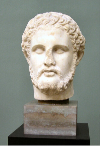 Filipo, rey de Macedonia derrota a los griegos en la batalla de Queronea