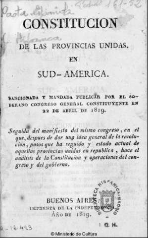 Primer Constitucion Argentina