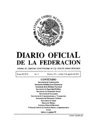 Diario Oficial de la Federación