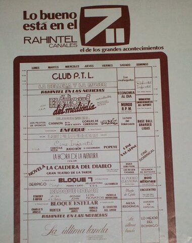 Programación de RAHINTEL canal 7