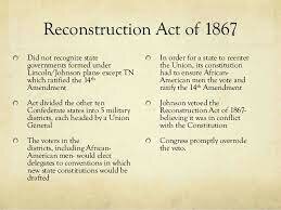 The First Reconstruction Act