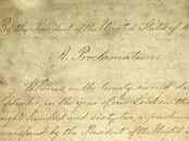 Lincoln presents the Emancipation Proclamation to his Cabinet