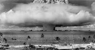 The United States tests a hydrogen bomb in the Marshall Islands