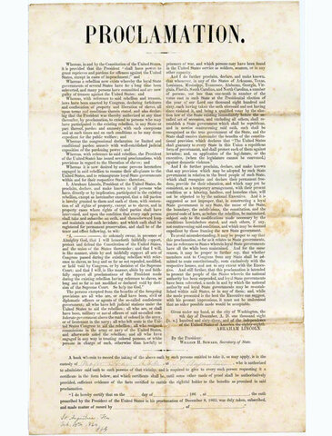 The Proclamation of Amnesty and Reconstruction