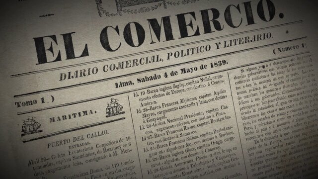 Aparece el diario "El Comercio"