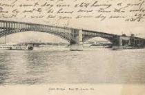 Eads Bridge is starting to be built