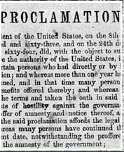 Proclamation of Amnesty and Reconstruction