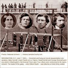 Conspirators of Lincoln's death are executed