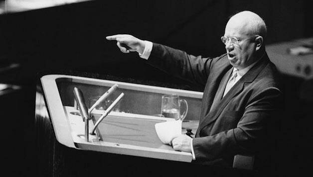 Nikita Khrushchev denounces Stalin