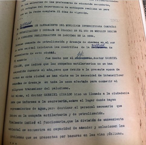Medellín - Campaña de petrolización y drenaje de charcas