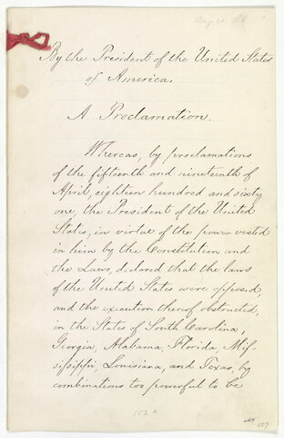 Johnson Declares the End of the War