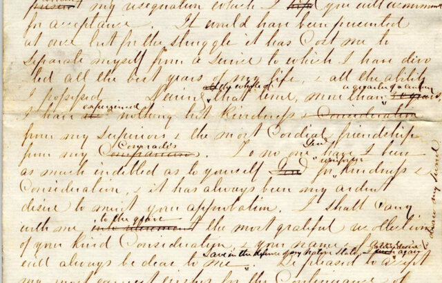 Robert E. Lee Attempts to Resign