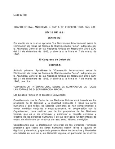 Ley 22 de 1981