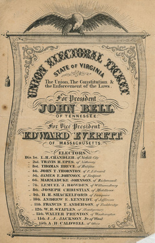 Formation of the Constitutional Union Party