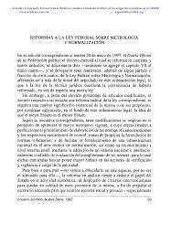 REFORMA DE  LEY FEDERAL SOBRE NORMAS Y MEDIDAS