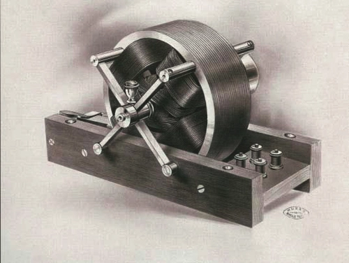 First induction motor of Tesla