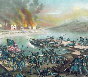 The Battle of Fredericksburg, Virginia.