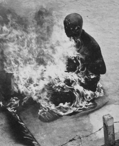 Buddhist immolates.