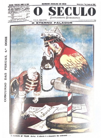 Colabora com o jornal O Século a partir de Paris