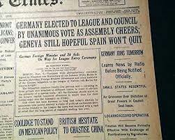 German Entrance into League of Nations