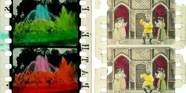 Edison exhibe por primera vez películas coloreadas a mano.