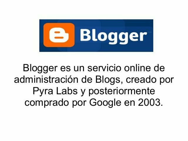 Blogger es creado por Pyra Labs