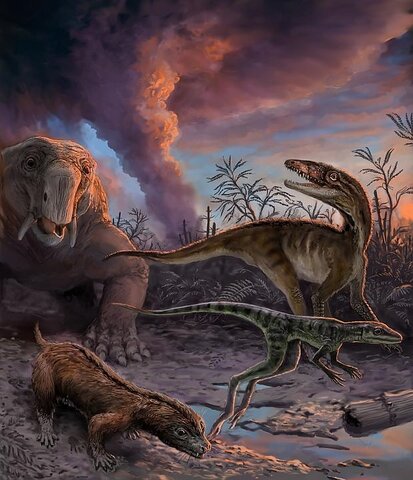 Retorn de la vida i aparició dels dinosaures