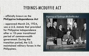 Tydings-McDuffie Act of 1934